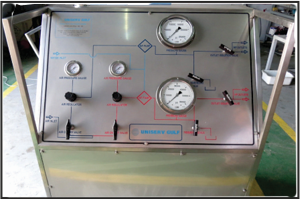 high flow pressure testing skid hydrotest dual pump